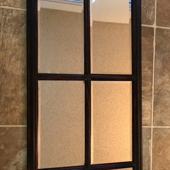 3 ARCHED AGED ANTIQUED 8 PANEL MIRRORS - Picture 9 of 11